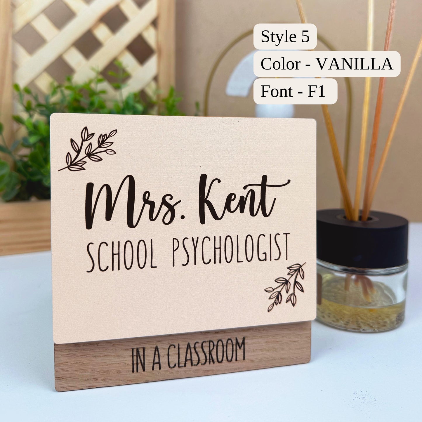 Custom Office Door Sign, Rotating Status Plate, Professional Business Gifts, Personalized Name Sign, Home Office Decor