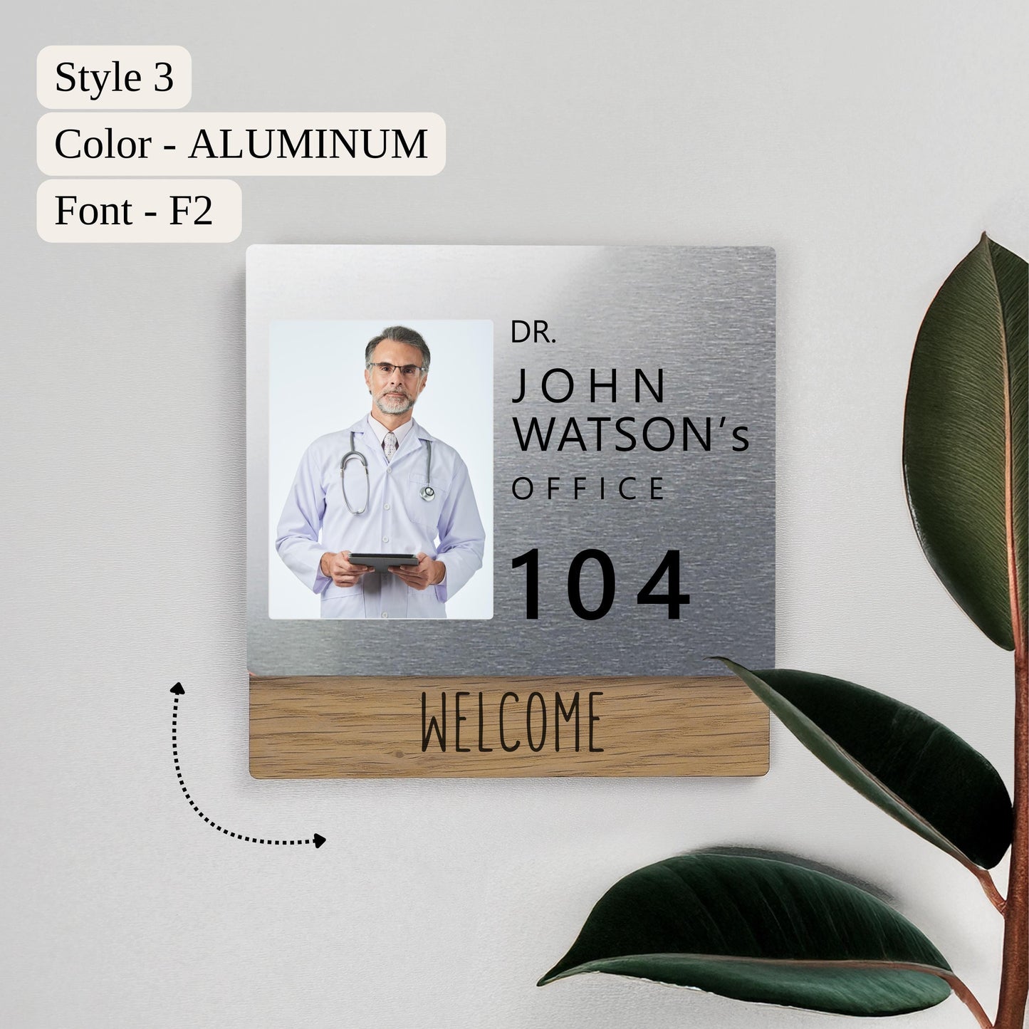 Custom Doctor Wood Door Sign, Thank You Gift for Doctor, Appreciation Gift for Doctor, Recognition Gift, Office Door Name Plate