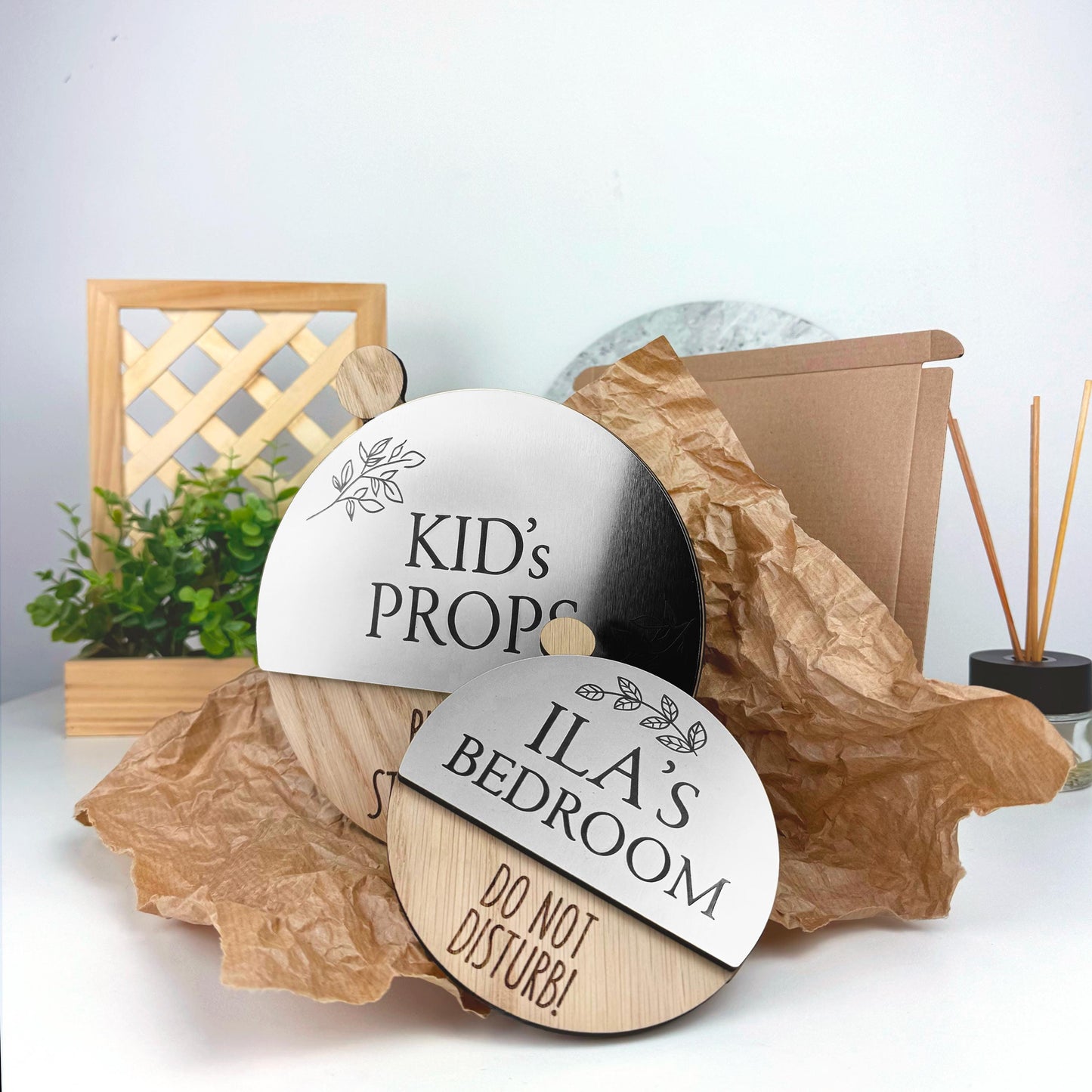Personalized Bedroom Door Sign, Custom Name Plate, Stylish Door Decor for Kids and Adults, Available in Large and Small Sizes
