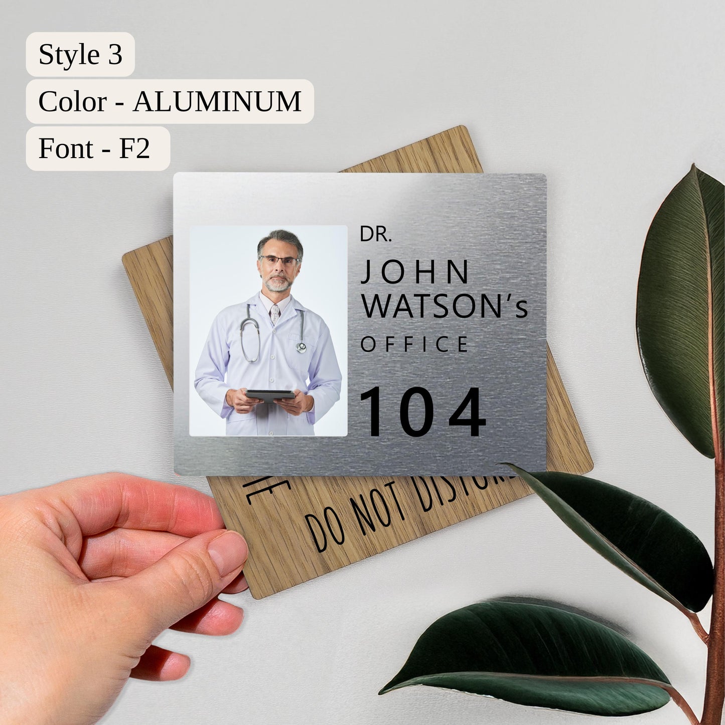 Custom Doctor Wood Door Sign, Thank You Gift for Doctor, Appreciation Gift for Doctor, Recognition Gift, Office Door Name Plate