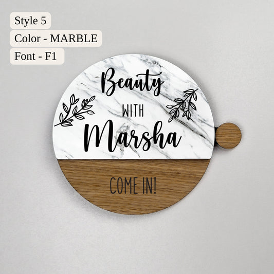 Beauty Bar Sign, Salon Door Sign, Personalized Business Sign, Salon Signage, Tanning Hair Nail Beauty Salon, Clinic, Treatment room