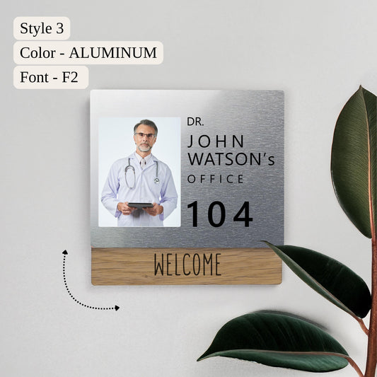 Custom Doctor Wood Door Sign, Thank You Gift for Doctor, Appreciation Gift for Doctor, Recognition Gift, Office Door Name Plate