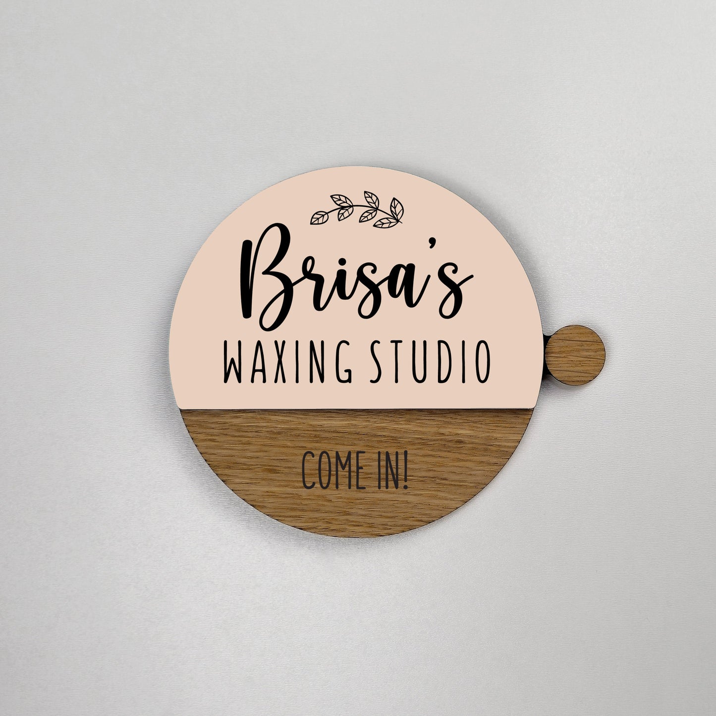 Custom waxing studio round door sign, Salon door sign, Art Studio Signs, Personalized Signage, Storefront Sign
