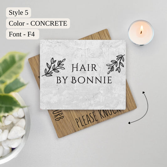Hair Studio Personalized Door Sign, Beauty Salon Name Slider, Custom Business Sign for Hairstylists, Do Not Disturb Door Sign