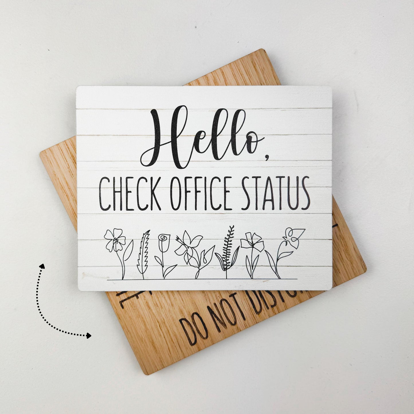 Custom Office Door Sign, Rotating Status Plate, Professional Business Gifts, Personalized Name Sign, Home Office Decor