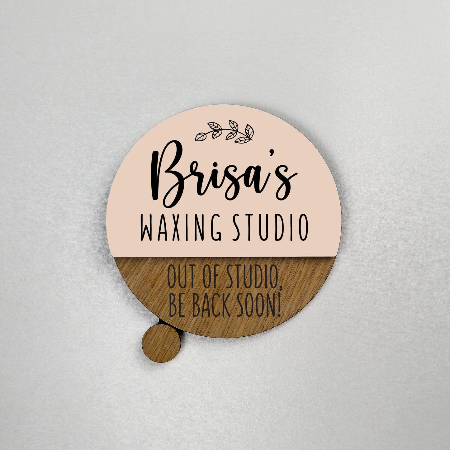 Custom waxing studio round door sign, Salon door sign, Art Studio Signs, Personalized Signage, Storefront Sign