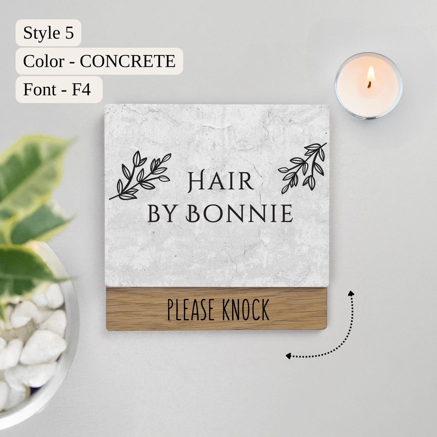 Hair Studio Personalized Door Sign, Beauty Salon Name Slider, Custom Business Sign for Hairstylists, Do Not Disturb Door Sign